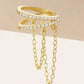 Two Tier with Chain Tassel Sterling Silver Ear Cuff Earrings mure + grand 