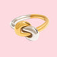 Two-Tone Knot Stacking Rings Rings mure + grand 