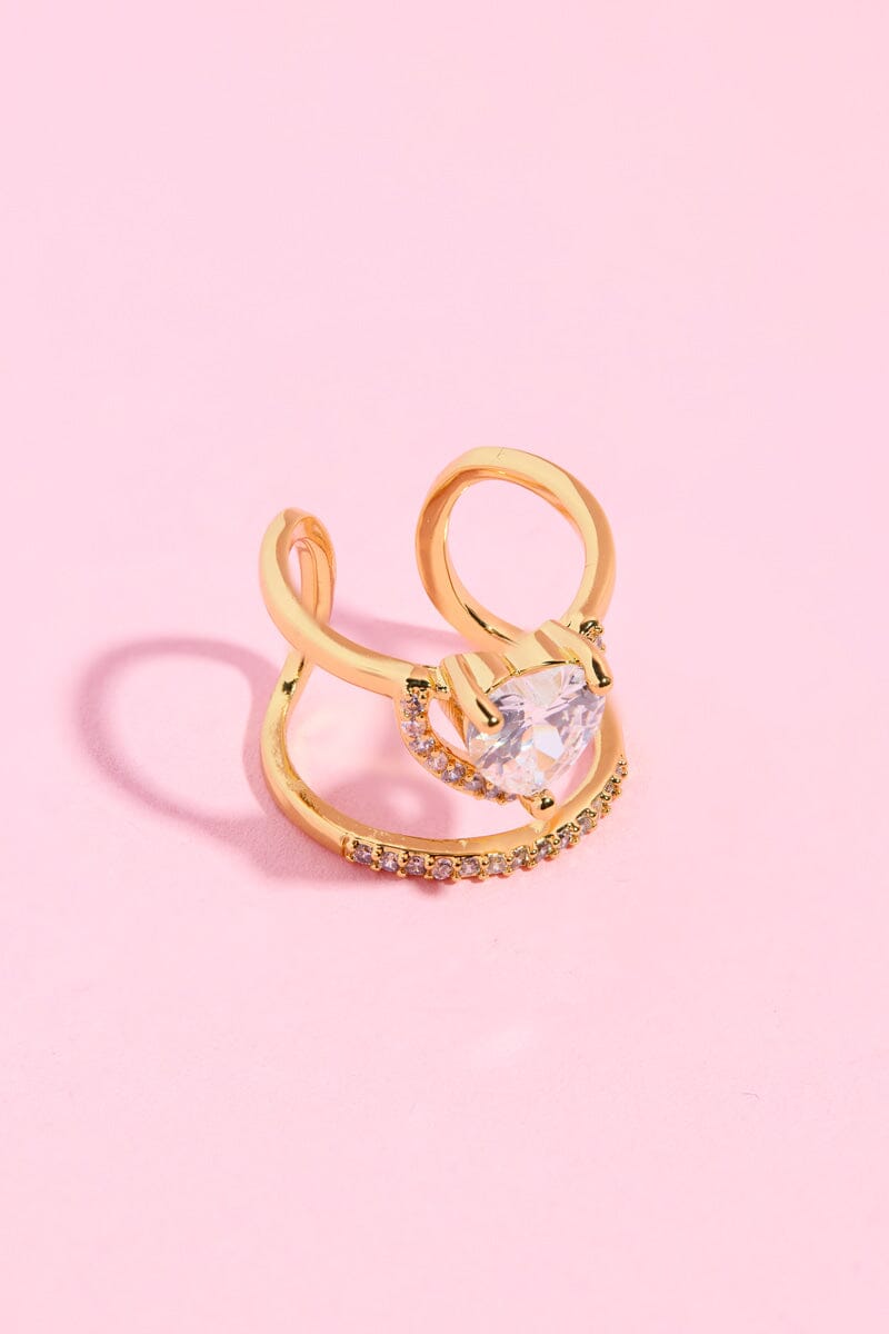 U R My Heart Nail Ring Rings mure + grand Gold 