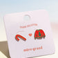 Ugly Sweater + Candy Cane Enamel Charm Stud Earrings Earrings Mure + Grand 