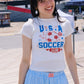 USA Soccer Baby Tee t-shirt mure + grand 