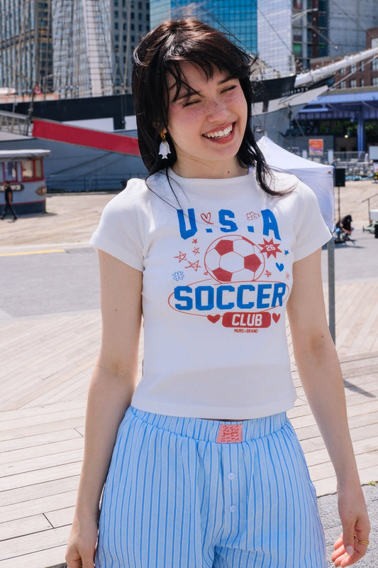USA Soccer Baby Tee t-shirt mure + grand 