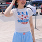 USA Soccer Baby Tee t-shirt mure + grand 