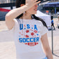 USA Soccer Baby Tee t-shirt mure + grand 