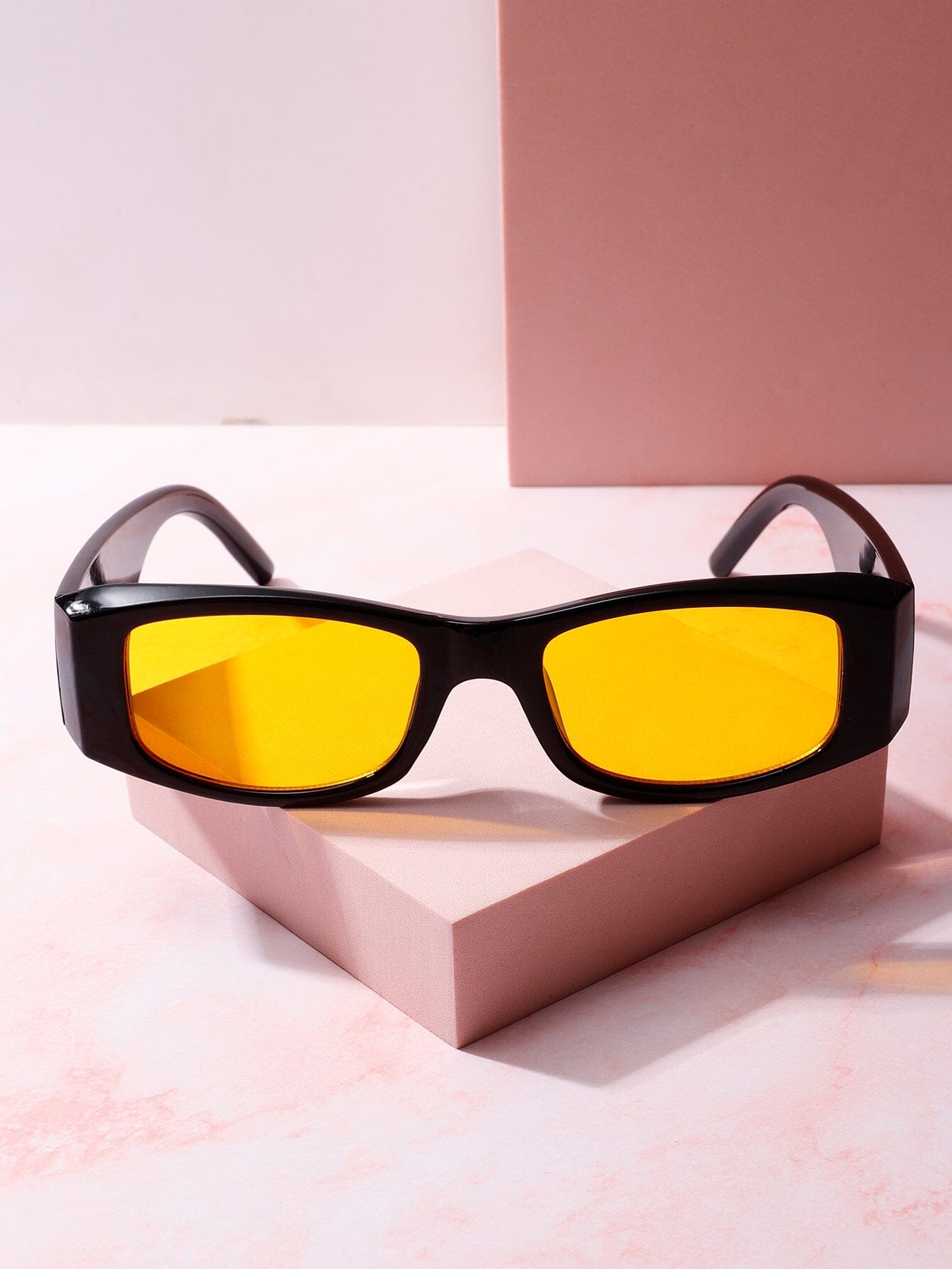 Vacanza Rectangle Frame Sunglasses Sunglasses mure + grand Black/Yellow 