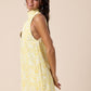Vera Vintage Print Turtle Neck Cutout Mini Dress Clothing Sky to Moon 