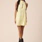 Vera Vintage Print Turtle Neck Cutout Mini Dress Clothing Sky to Moon 