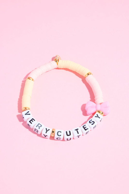 Very Cutesy Inspirational Beaded Bracelet Bracelet mure + grand 