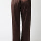 Victoria Elastic Waistband Satin Pants Clothing Olivaceous 
