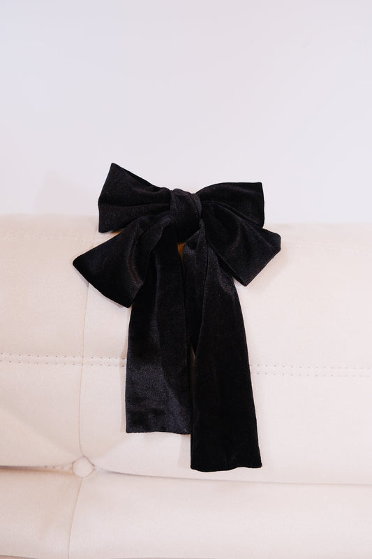 Vintage Velvet Ribbon Bow Hair Clip Hair Accessory mure + grand 