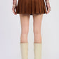 Vivian Suede Mini Pleaded Skirt Clothing Emory Park 