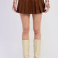 Vivian Suede Mini Pleaded Skirt Clothing Emory Park 