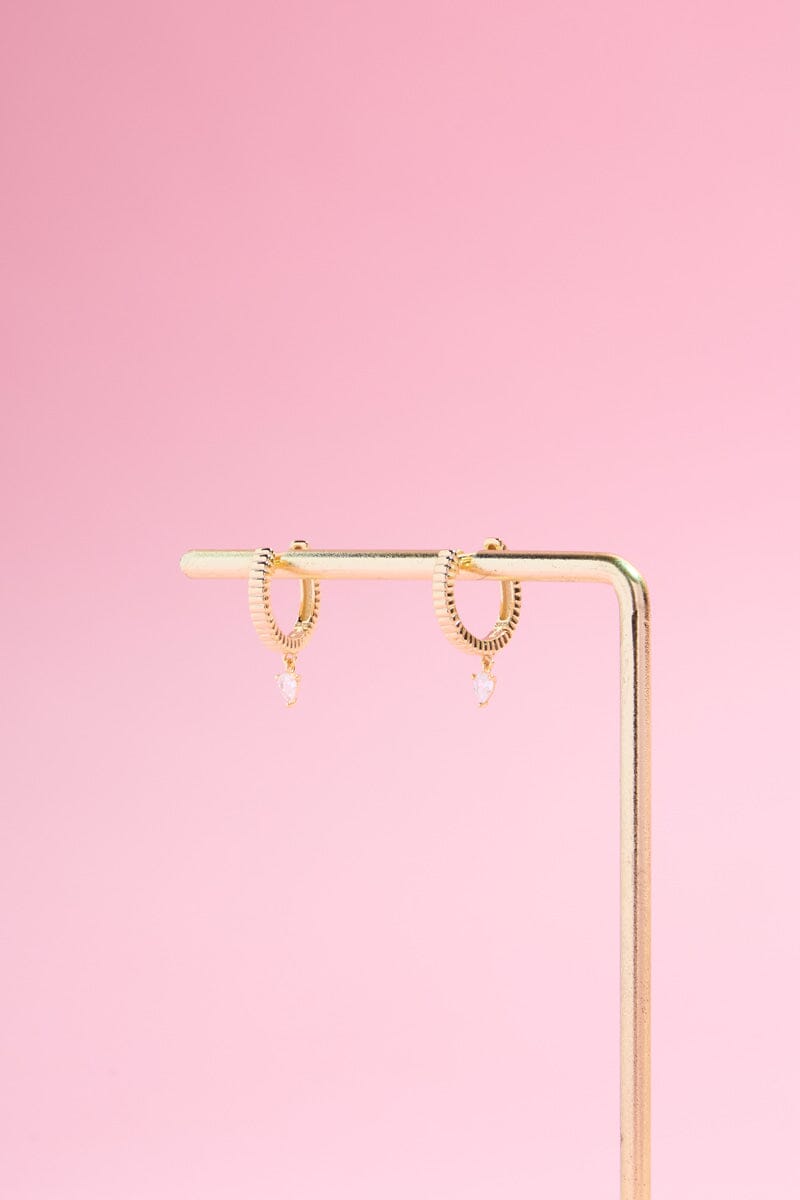 Water Drop Sterling Silver Charm Dangle EarringsMure + Grand