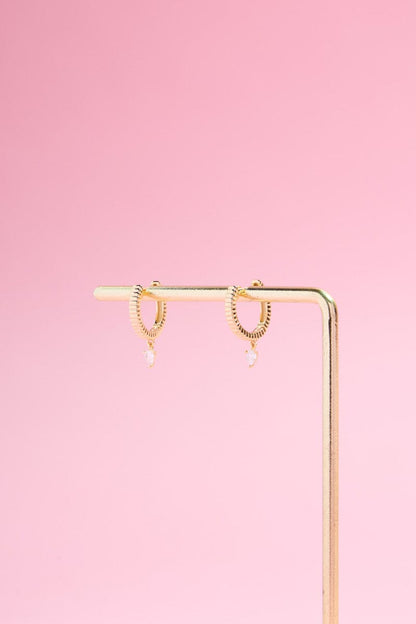 Water Drop Sterling Silver Charm Dangle Earrings Earrings mure + grand 