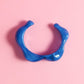 Wavy Acrylic Resin Bracelet Bracelet mure + grand Navy Blue 