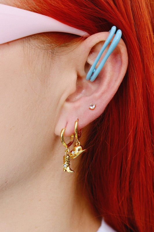 Wavy Chunky Enamel Ear Cuff Earring mure + grand 