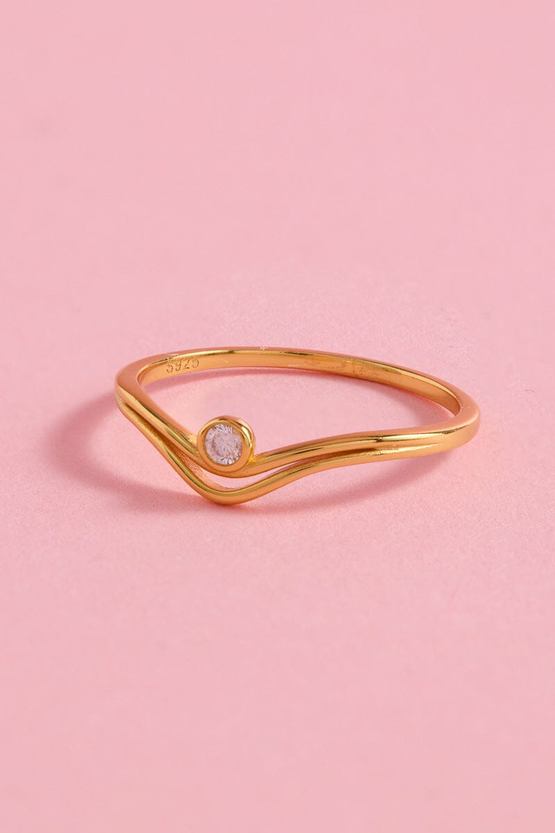 Whisper Wave Sterling Silver Ring Ring mure + grand 