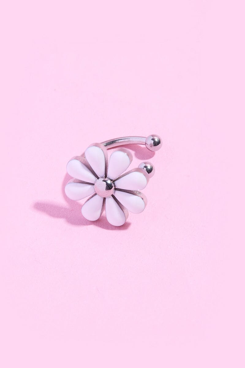 White Daisy Ear Cuff Earring mure + grand 