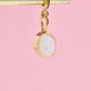 White Opal Charm With Spring Clip Mure + Grand 