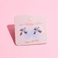 White Sapphire Butterfly Sterling Silver Stud Earring Earrings mure + grand Silver 