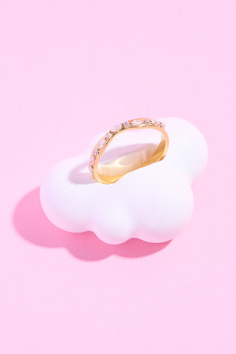 Wide Band Pavé Sterling Silver RingMure + Grand