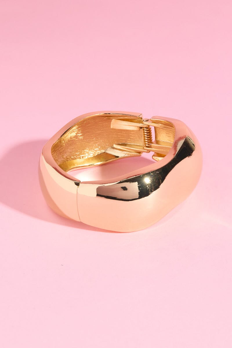 Wide Sparkly Cuff Bangle Bracelet Mure + Grand Gold 