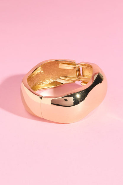 Wide Sparkly Cuff Bangle Bracelet Mure + Grand Gold 