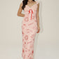 Wisteria Lace Trim and Front Tie Detail Maxi Dress Clothing Bailey Rose 