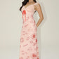 Wisteria Lace Trim and Front Tie Detail Maxi Dress Clothing Bailey Rose 