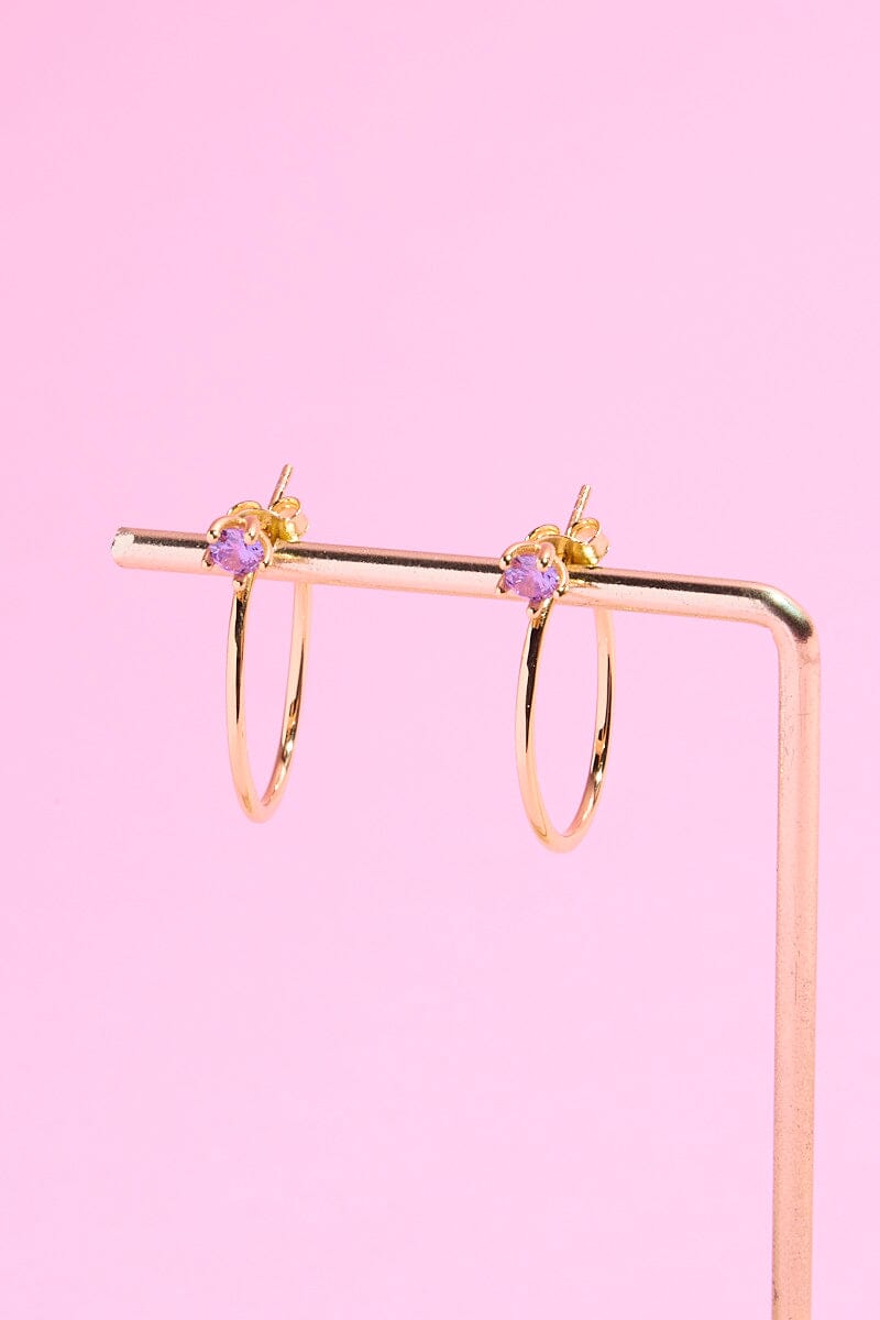 Wisteria Sterling Silver Hoop EarringsMure + Grand