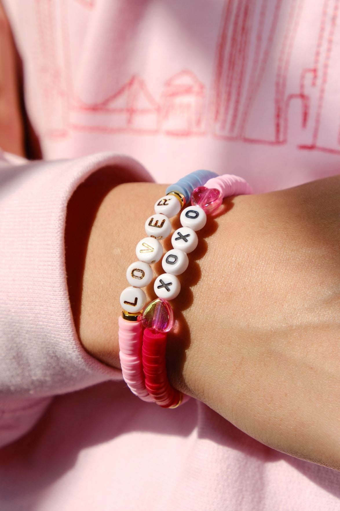 Snapklik.com : 36 Pcs Kids Friendship Bracelets For Girls Letter Heart Beads  Bracelets Stretchy Cute Bracelet Pretend Play Beaded Bracelets  Inspirational Bracelets For Kids