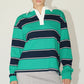 Yancy Stripe Knit Polo Top Clothing Bailey Rose 