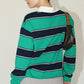 Yancy Stripe Knit Polo Top Clothing Bailey Rose 