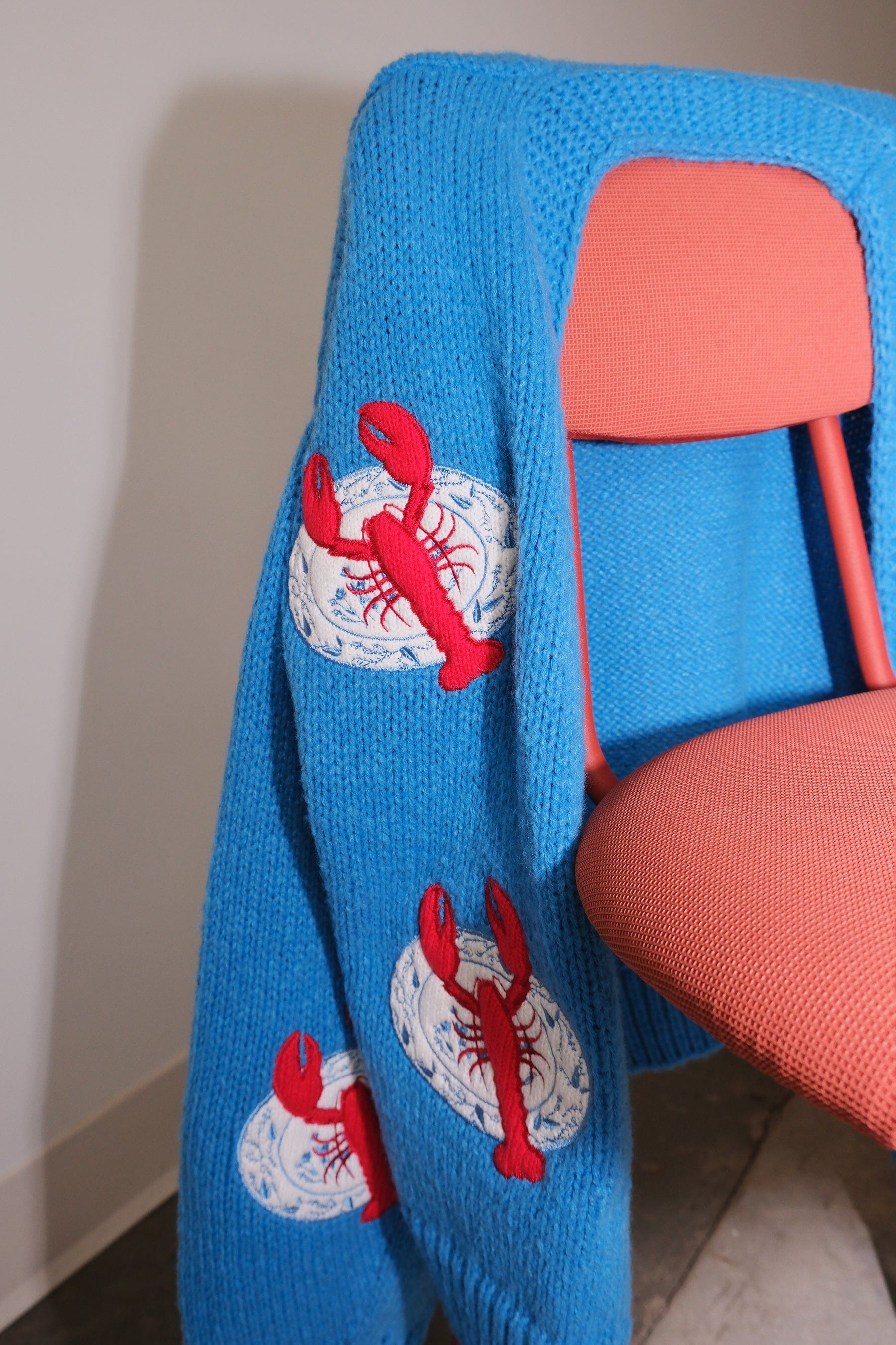 blugirl ブルーガール　バタフライ　カーディガン　ブルマリン Youre A Reel Catch Blue Lobster Puff Cardigan | Shop Now | Mure +