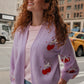 You're the Cherry on Top Puff Cardigan Sweater mure + grand 