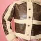 Zaria Washed Pu Short Shearling Coat Clothing Bailey Rose 