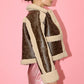 Zaria Washed Pu Short Shearling Coat Clothing Bailey Rose 