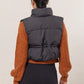 Zaya Cropped Zipper Closure Puffer Vest Clothing Hyfve 