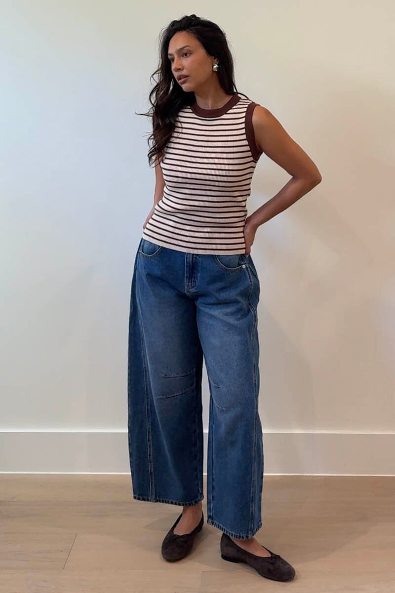 Zena Mid Rise Horseshoe Denim Pants Clothing Et Clet 