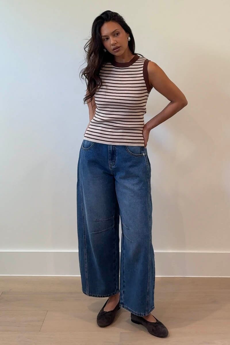 Zena Mid Rise Horseshoe Denim Pants Clothing Et Clet 