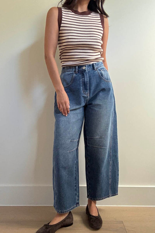 Zena Mid Rise Horseshoe Denim Pants Clothing Et Clet 