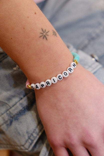 Zodiac Beaded Bracelet Bracelet mure + grand Capricorn 