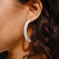 Acrylic Hoop Earrings mure + grand White 