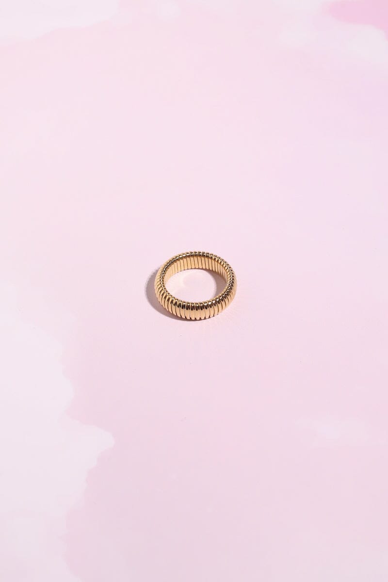 Amelia Chunky Ribbed Stacking Ring Rings mure + grand 