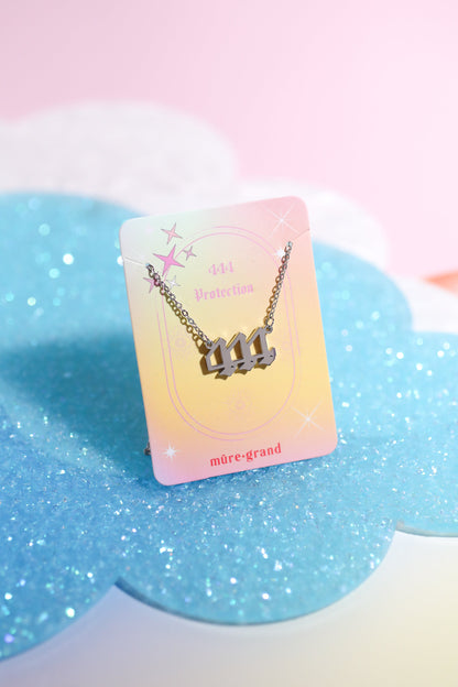 Angel Number Necklace Necklace Mure + Grand 444 Silver 