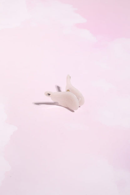 Angel Wing Mini Claw Clip Hair Accessory mure + grand White 