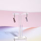 Aries Crystal Zodiac Charm Dangle Earrings Earrings Mure + Grand Silver 