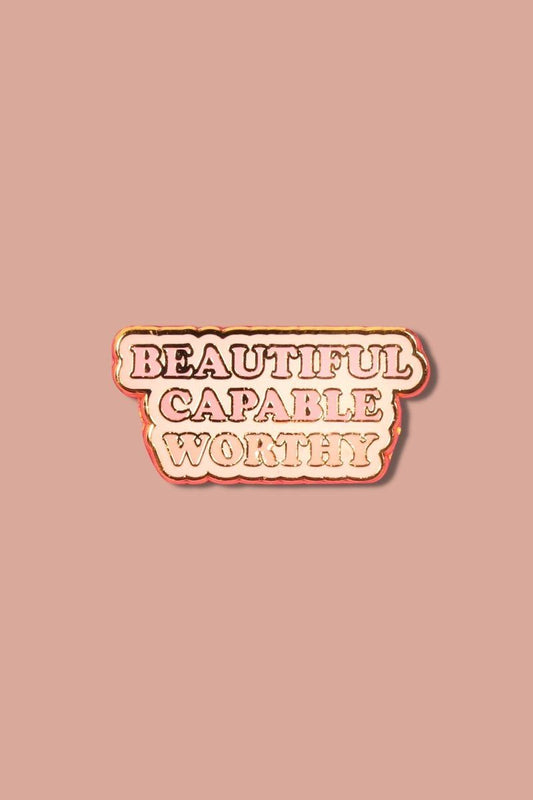 Beautiful Capable Worthy Enamel Pin Enamel Pin Patches & Pins 