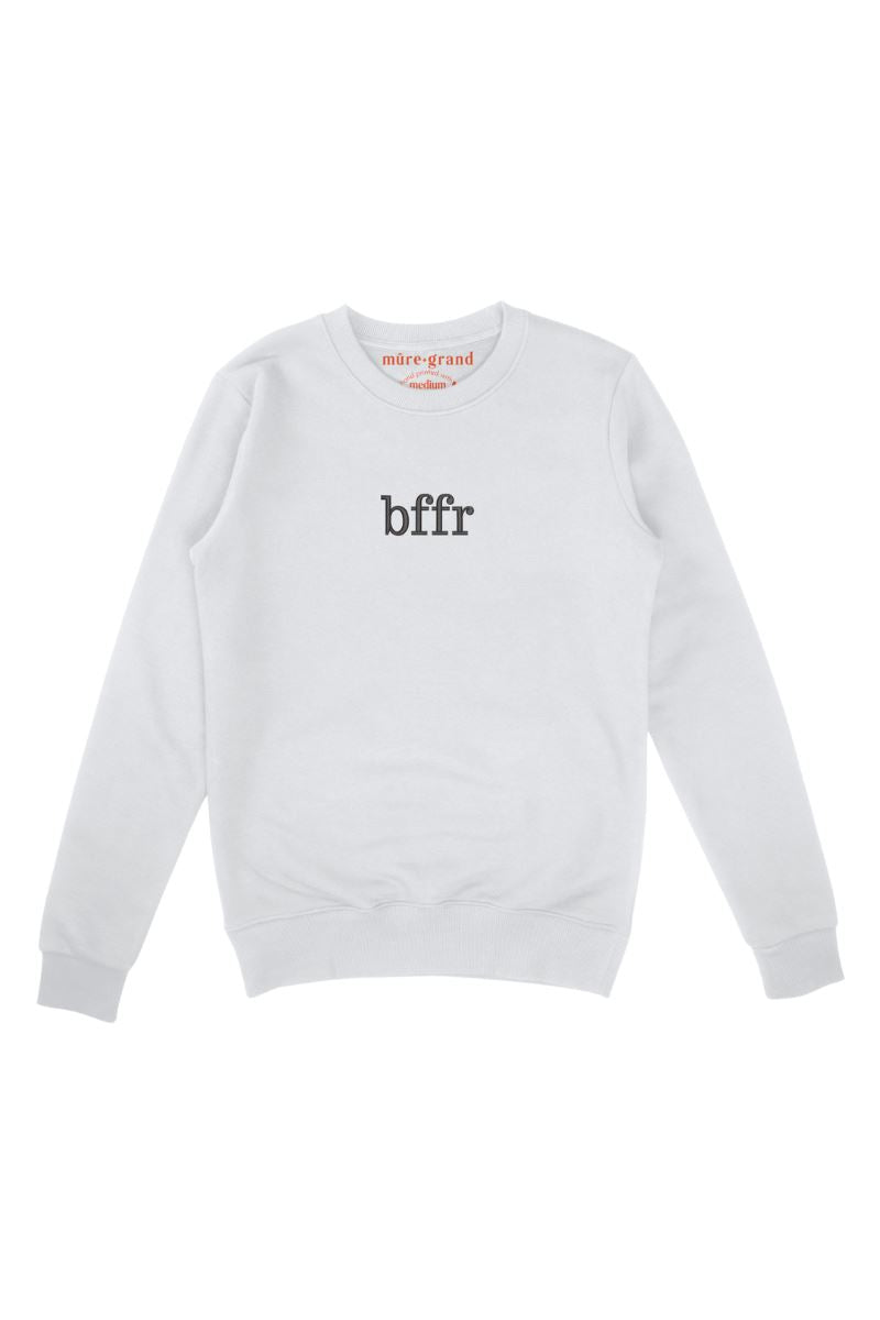 BFFR Embroidered Sweatshirt sweatshirt Mure + Grand White S 