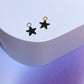 Black Star Enamel Charm Dangle Earrings Mure + Grand 